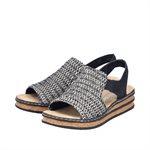 Rieker, 62971-00, Schwarz - Sand