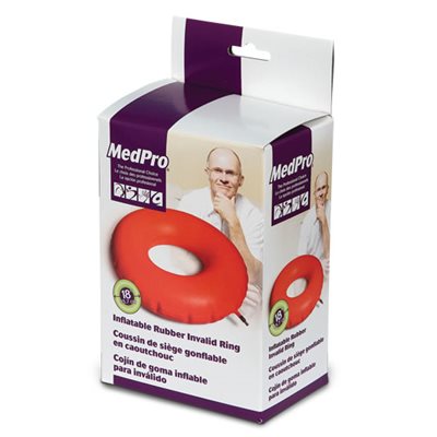 Coussin de siège gonflable en caoutchouc - MedPro 18" Coussin de siège gonflable en caoutchouc - MedPro 18"