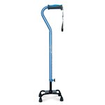 Canne quadripode base large - Bleue