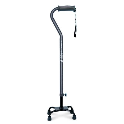 Canne quadripode base large - Noire Canne quadripode base large - Noire