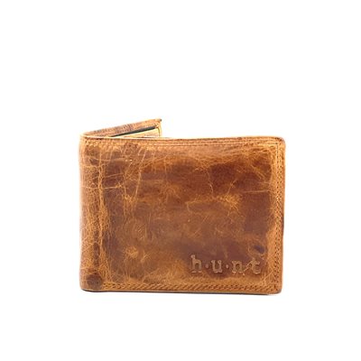 Hunt, Portefeuille en Cuir Lavé, Tan Hunt, Portefeuille en Cuir Lavé, Tan