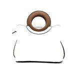 Papillon,Sac a Main,Blanc Cognac