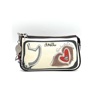 Anekke, Sac a main bandouliere, Beige / Multi