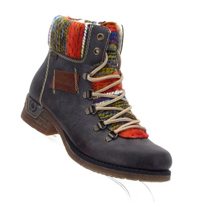 Rieker, 79643-45, basalt / mogano / orange-multi Rieker, 79643-45, basalt / mogano / orange-multi