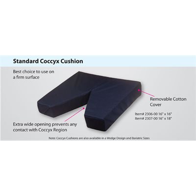 Vitacare - Coccyx Cushion 3" x 18" x 16" fermeté moyen Vitacare - Coccyx Cushion 3" x 18" x 16" fermeté moyen