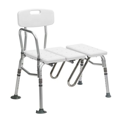 Banc de transfert de bain avec guide de rideau. Banc de transfert de bain avec guide de rideau.