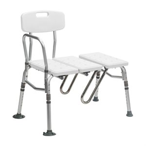 Banc de transfert de bain avec guide de rideau.